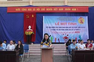 Thành phố Ninh Bình Mít tinh hưởng ứng Tháng hành động quốc gia phòng, chống HIV/ AIDS năm 2019