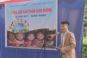 Tư vấn, cấp phát sản phẩm dinh dưỡng cho xã Kim Mỹ - huyện Kim Sơn