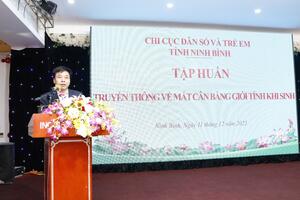 CHI CỤC DÂN SỐ VÀ TRẺ EM TỈNH NINH BÌNH TỔ CHỨC LỚP TẬP HUẤN TRUYỀN THÔNG VỀ MẤT CÂN BẰNG GIỚI TÍNH KHI SINH CHO ĐỘI NGŨ CỘNG TÁC VIÊN DÂN SỐ HÀ NAM (TRƯỚC SÁP NHẬP)