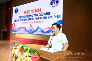 Ninh Bình tổ chức Lễ mít tinh và diễu hành truyền thông tạo cầu cho điều trị dự phòng trước phơi nhiễm HIV (PrEP) năm 2026
