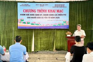 Xã Yên Từ khai mạc chương trình khám sức khỏe định kỳ, khám sàng lọc miễn phí cho người dân năm 2026