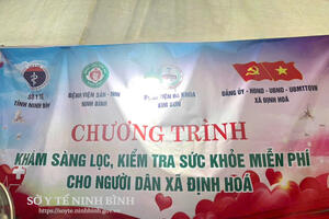 Bệnh viện Đa khoa Kim Sơn tiếp tục chương trình khám sức khỏe định kỳ, khám sàng lọc miễn phí đợt 2 cho người dân xã Định Hóa