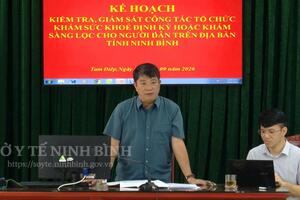 Kiểm tra, giám sát công tác khám sức khỏe định kỳ, khám sàng lọc tại Bệnh viện Đa khoa Tam Điệp