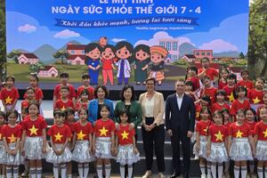 Lễ mít-tinh hưởng ứng Ngày sức khỏe thế giới (07/04) năm 2025 “Khởi đầu khỏe mạnh, tương lai tươi sáng”