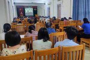 Trung tâm Kiểm soát bệnh tật tỉnh Ninh Bình: Tổ chức điểm cầu tham dự Hội nghị trực tuyến toàn quốc Nghiên cứu, học tập, quán triệt và triển khai thực hiện Nghị quyết Hội nghị lần thứ hai Ban Chấp hành Trung ương Đảng khóa XIV