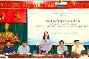Thông báo Kết luận Hội nghị giao ban ngành Y tế Ninh Bình: Đánh giá công tác 9 tháng đầu năm, triển khai nhiệm vụ trọng tâm 3 tháng cuối năm 2025