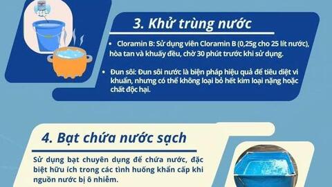 Cách dự trữ nước sạch trong mùa mưa bão
