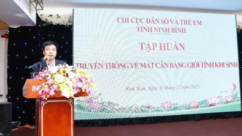 CHI CỤC DÂN SỐ VÀ TRẺ EM TỈNH NINH BÌNH TỔ CHỨC LỚP TẬP HUẤN TRUYỀN THÔNG VỀ MẤT CÂN BẰNG GIỚI TÍNH KHI SINH CHO ĐỘI NGŨ CỘNG TÁC VIÊN DÂN SỐ HÀ NAM (TRƯỚC SÁP NHẬP)