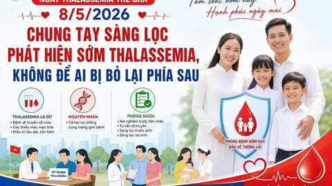 Chung tay sàng lọc phát hiện sớm Thalassemia, không để ai bị bỏ lại phía sau