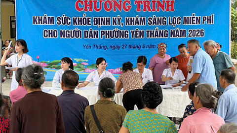 Ấm áp tình người trong chiến dịch khám sức khỏe miễn phí tại phường Yên Thắng