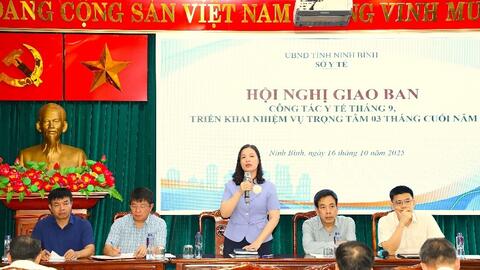 Sở Y tế tổ chức Hội nghị giao ban công tác y tế  tháng 9 năm 2025, triển khai nhiệm vụ các tháng cuối năm 2025