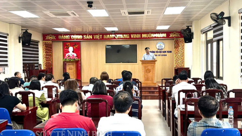 Tập huấn nghiệp vụ, chuyên môn phục vụ Diễn tập điều tra, xử lý ngộ độc thực phẩm tình huống giả định tại Trường Tiểu học Nam Thành, phường Hoa Lư năm 2026