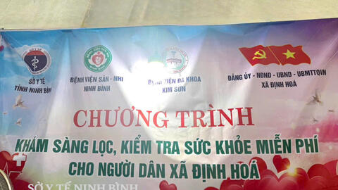 Bệnh viện Đa khoa Kim Sơn tiếp tục chương trình khám sức khỏe định kỳ, khám sàng lọc miễn phí đợt 2 cho người dân xã Định Hóa