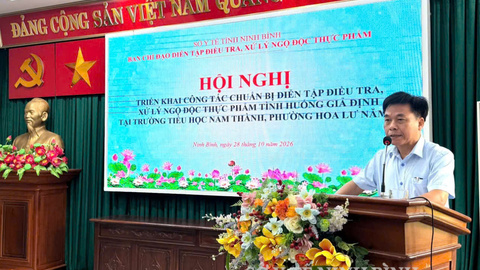 Hội nghị triển khai công tác chuẩn bị Diễn tập điều tra, xử lý ngộ độc thực phẩm tình huống giả định tại Trường Tiểu học Nam Thành năm 2026