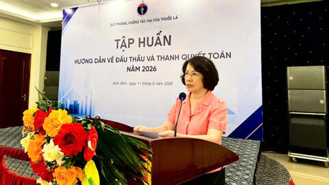 Tập huấn hướng dẫn đấu thầu và thanh quyết toán kinh phí phòng, chống tác hại của thuốc lá năm 2026