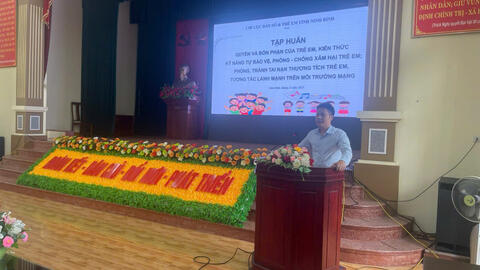 Chi cục Dân số và Trẻ em Ninh Bình tập huấn kỹ năng bảo vệ trẻ em cho cộng tác viên dân số năm 2025