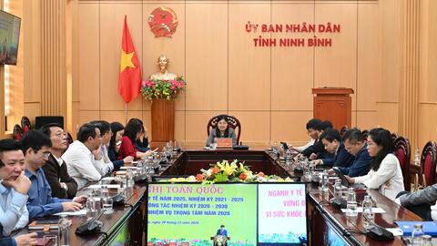 Ninh Bình dự hội nghị trực tuyến toàn quốc tổng kết công tác năm 2025