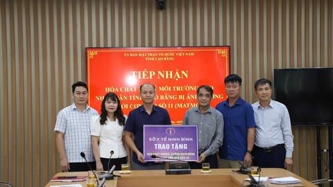 Sở Y tế Cao Bằng cảm ơn sự hỗ trợ của Sở Y tế Ninh Bình trong công tác khắc phục hậu quả sau mưa lũ