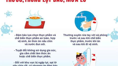 Khuyến cáo phòng, chống một số bệnh thường gặp trong lụt bão, mưa lũ