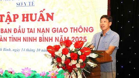 Ninh Bình tổ chức tập huấn sơ cấp cứu ban đầu tai nạn giao thông năm 2025