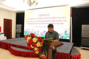 Hội nghị tập huấn cán bộ khung bệnh viện dã chiến phục vụ diễn tập phòng thủ dân sự tỉnh Ninh Bình năm 2026
