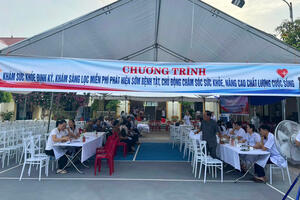 Hơn 1.000 người dân xã Chất Bình được khám sức khoẻ định kỳ, khám sàng lọc miễn phí