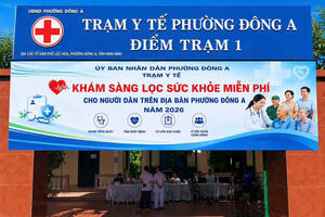 Phường Đông A triển khai khám sức khỏe định kỳ, khám sàng lọc miễn phí cho người dân năm 2026