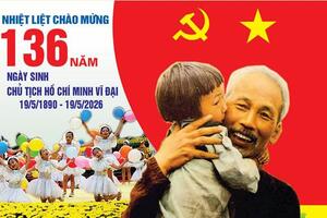 Kỷ niệm 136 năm ngày sinh Chủ tịch Hồ Chí Minh (19/5/1890 - 19/5/2026) và 115 năm Ngày Bác Hồ ra đi tìm đường cứu nước (05/6/1911 - 05/6/2026): Nhớ về Bác - Lãnh tụ vĩ đại của dân tộc Việt Nam!