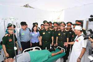 Ngành Y tế tổng kết công tác tham gia diễn tập Phòng thủ dân sự ứng phó bão mạnh, siêu bão và tìm kiếm cứu nạn năm 2026