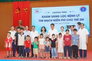 Khám sàng lọc bệnh lý tim mạch miễn phí cho trẻ em  tại xã Giao Hoà, Giao Thuỷ và Giao Bình