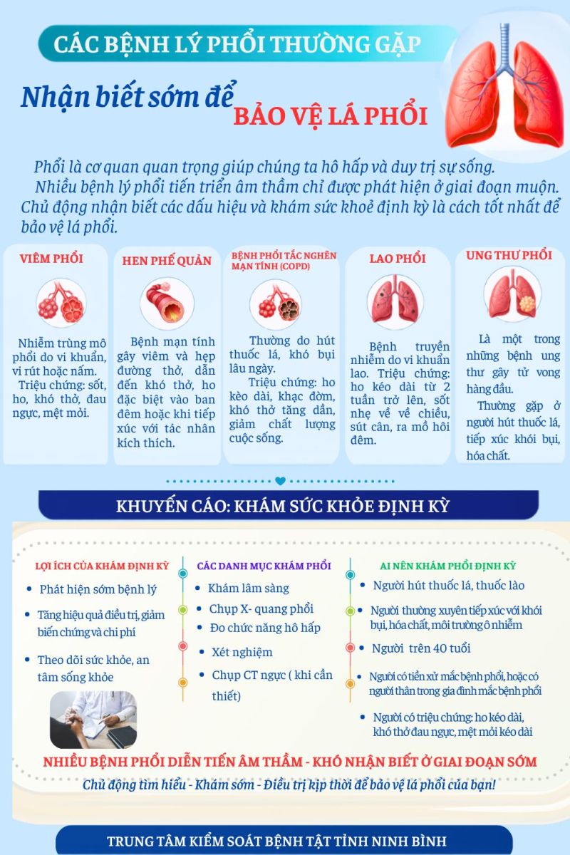 Inforgraphic - Các bệnh lý phổi thường gặp