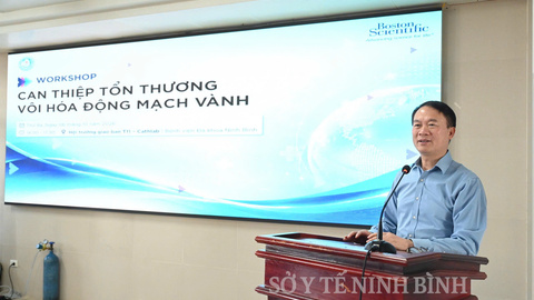 Bệnh viện Đa khoa tỉnh Ninh Bình tổ chức hội thảo khoa học: "Can thiệp tổn thương vôi hóa động mạch vành"