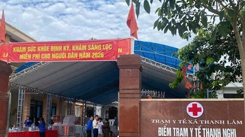 Bệnh viện Đa khoa Thanh Liêm tổ chức khám sức khỏe miễn phí cho người dân tại điểm trạm Thanh Nghị xã Thanh Lâm