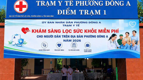 Phường Đông A triển khai khám sức khỏe định kỳ, khám sàng lọc miễn phí cho người dân năm 2026