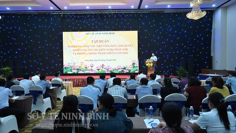 Sở Y tế Ninh Bình tổ chức tập huấn công tác tiếp công dân, giải quyết khiếu nại, tố cáo và phòng, chống tham nhũng năm 2026