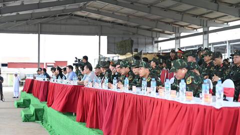 Diễn tập thử trong diễn tập Phòng thủ dân sự ứng phó bão mạnh, siêu bão và tìm kiếm cứu nạn tỉnh Ninh Bình năm 2026.