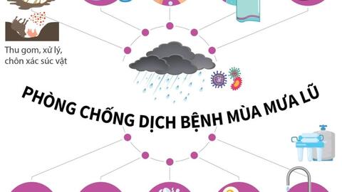 Phòng các bệnh thường gặp trong mùa mưa bão