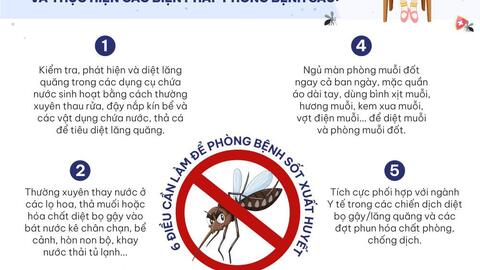 6 điều cần làm để phòng bệnh sốt xuất huyết